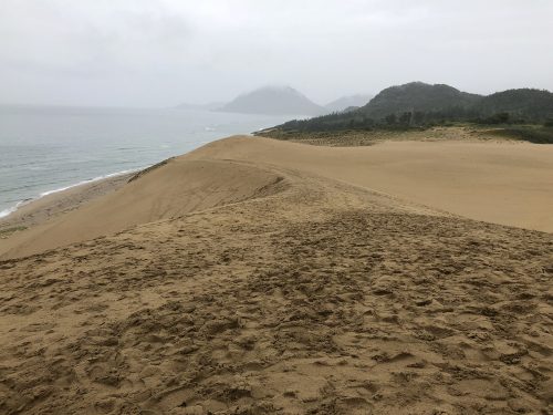 Tottori sand dunes in tottori prefecture along the sea of Japan.