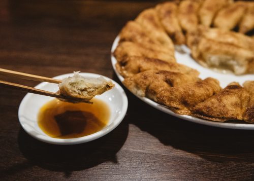 Fukushima local specialities, in Fukushima city, Tohoku region in Japan.