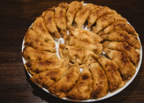 Fukushima local specialities, in Fukushima city, Tohoku region in Japan.