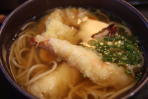 Trying local specialties: Goto udon in Goto island, Nagasaki, Japan.