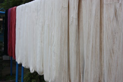 Dyed cotton thread in Kagawa Prefecture in Shikoku.