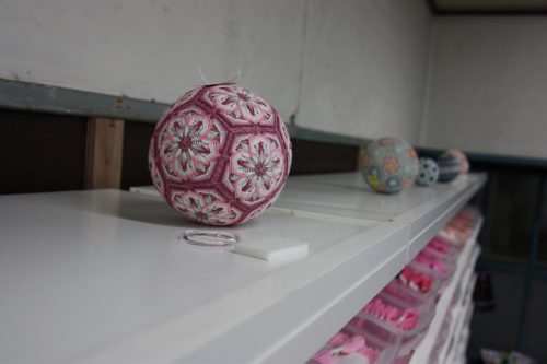 The art of making Temari at a workshop in Kagawa Prefecture, Japan.