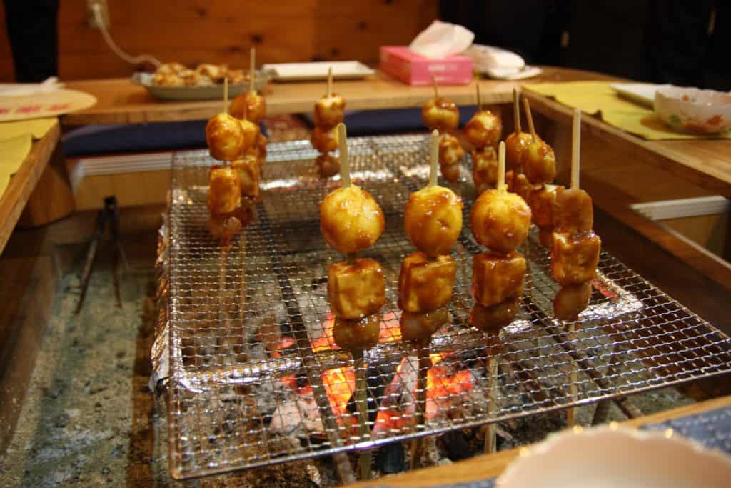 Preparing dinner at Yuzu no Sato minshuku in Mima, Tokushima.