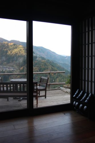 Views of the surrounding mountainside at Ochiai hamlet in Tokushima.