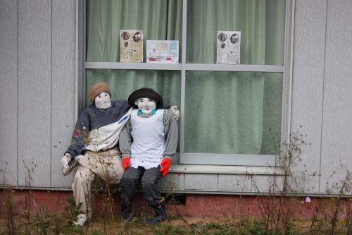 The cute scarecrows of Kakashi no Sato in the Iya Valley.