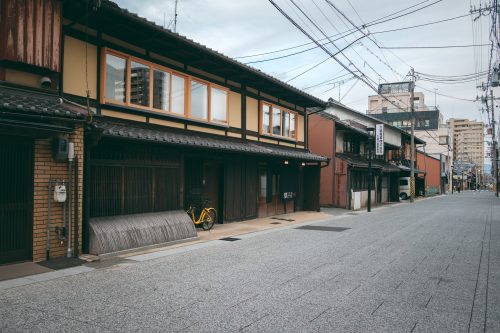 Traditional houses of Otsu city, Shiga prefecture, near Kyoto, Japan