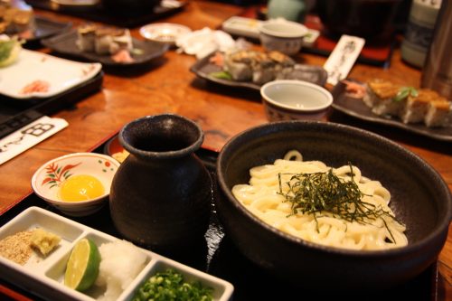 A delicious meal at Yamadaya in Takamatsu, Kagawa.