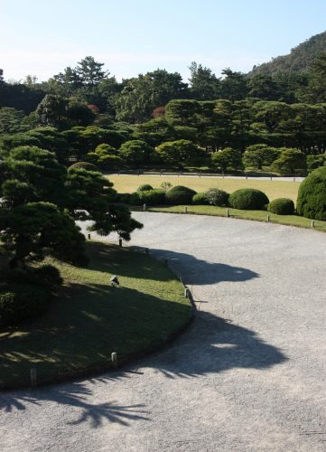 Lovely Ritsurin Garden in Takamatsu, Kagawa Prefecture in Eastern Shikoku.