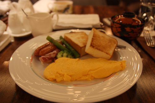 Breakfast at the Royal Park Hotel in Takamatsu, Kagawa Prefecture.