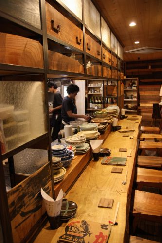 The izakaya Renge Ryouriten restaurant in Takamatsu, Kagawa Prefecture.