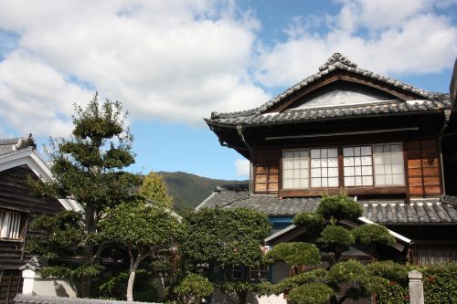 Merchant homes of Udatsu in Mima town, Tokushima.