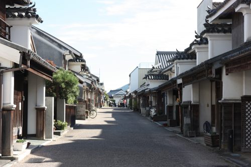 Edo period streets of Udatsu in Mima town, Tokushima.