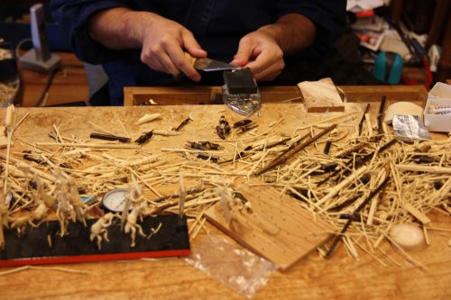 Local bamboo craftsman in the Udatsu district of Mima town, Tokushima.