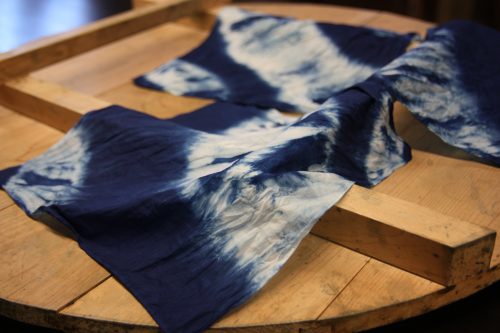  indigo dyed cloth in Mima town, Tokushima.