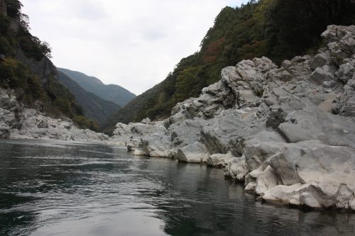 Oboke Gorge on the Yoshino River in Tokushima Prefecture.