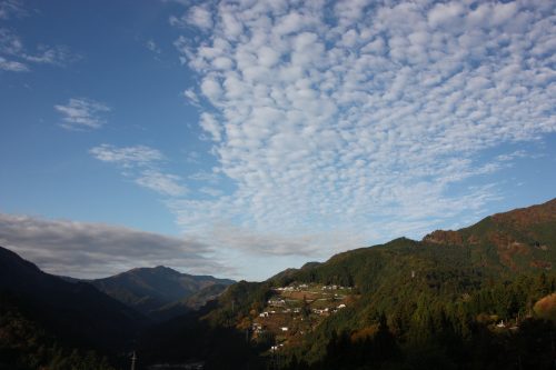 Sunrise over the mountains of Tokushima Prefecture in Eastern Shikoku.