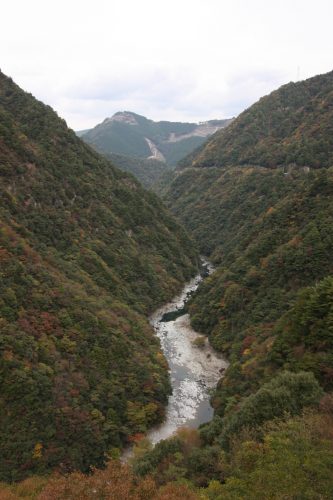 Looking down into the Iya Valley, Tokushima Prefecture on Shikoku.