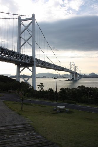 Ohashi Bridge crosses the Seto Inland Sea between Kagawa and Okayama prefectures.