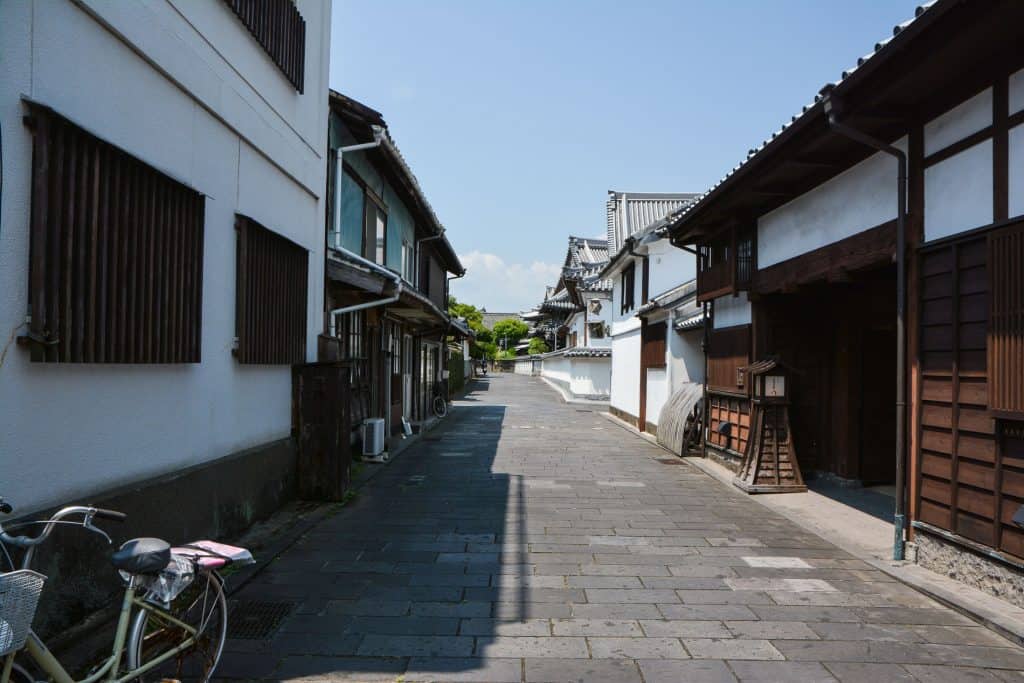 Traditional JApanese Samurai Town and  Historic Neighborhood in Usuki, Oita, Japan