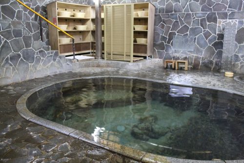 Underground bath at Osawa Onsen in Hanamaki, Iwate Prefecture, Japan.