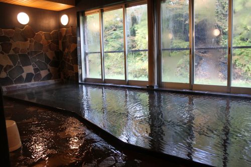 Bath with a view at Osawa Onsen in Hanamaki, Iwate Prefecture, Japan.