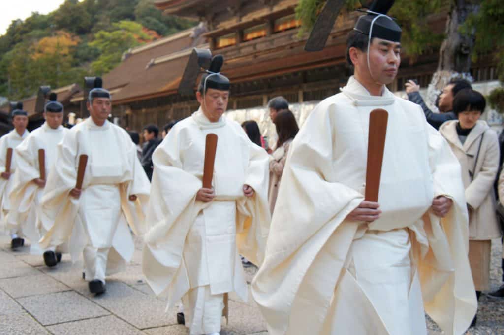 Karasade-sai ritual in Izumo-taisha, the great Izumo shrine, San'in region, Shimane prefecture, Japan