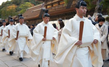Karasade-sai ritual in Izumo-taisha, the great Izumo shrine, San'in region, Shimane prefecture, Japan