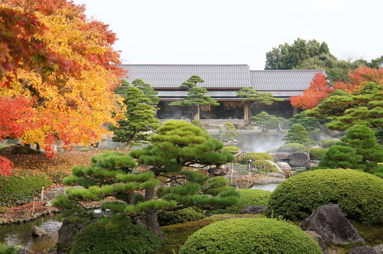 Yuushien Japanese Garden, not far from Adachi Museum of Art, Yasugi, Shimane Prefecture, San'in Region, Japan