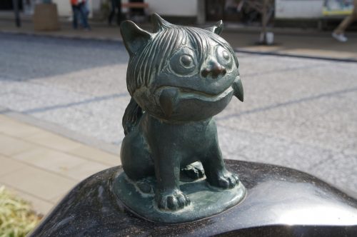 Shisa Statue along the Mizuki Shigeru Road in Sakaiminato, San'in Region, Tottori, Japan