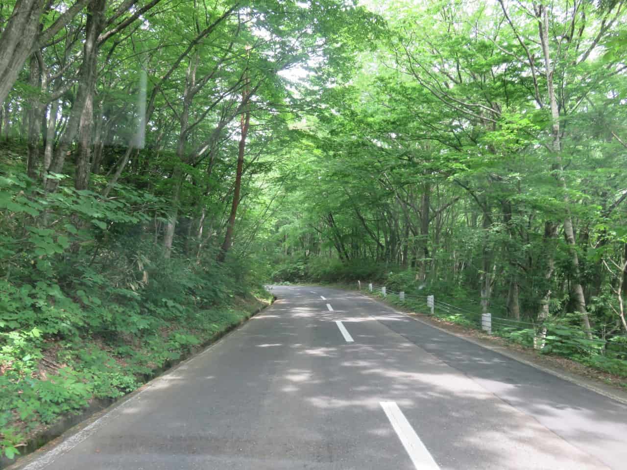 Plenty of empty roads for cycling near Tazawako in Akita, Tohoku region, Japan.