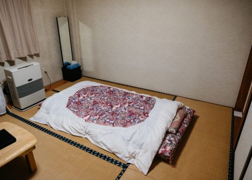 Room at Lodge Yodel, Tazawako, Semboku, Akita, Tohoku, Japan.