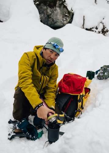 Our professional guide on our snowshoeing adventure in Tazawako, Akita.