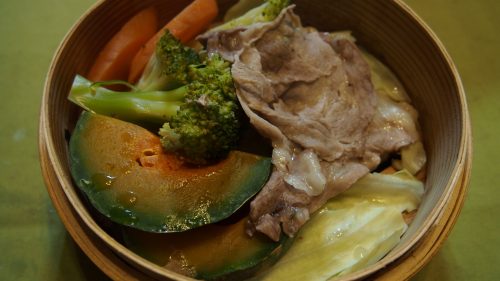 A huge homemade dinner at my farm stay experience in Izumi, Kyushu.