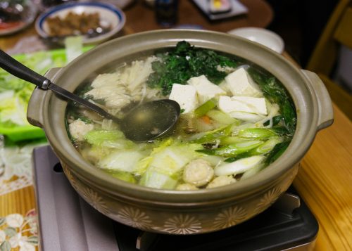 A delicious pot of nabe at Nishinokubo.