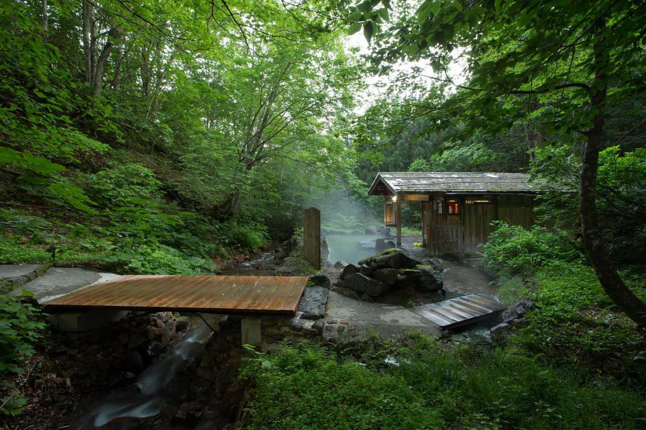 Beautiful Ganiba Onsen in Nyuto onsen, Akita, Tohoku, Japan.