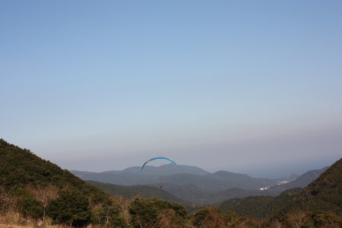 Paragliding in Kagoshima Minamisatsuma, Kyushu.