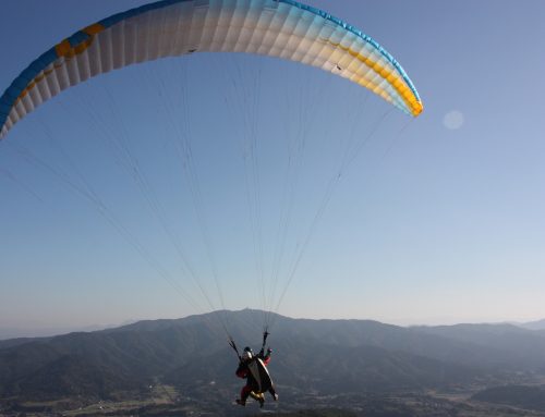 Paragliding in Kagoshima Minamisatsuma, Kyushu.