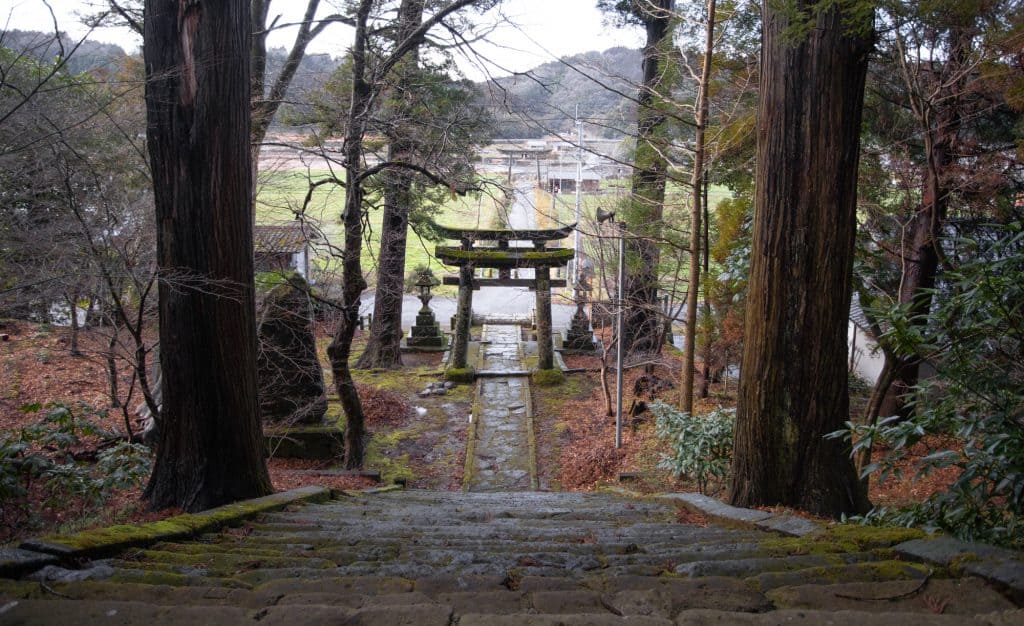 Ninomiya Hachiman Shrine in Bungoono, Oita, Kyushu, Japan.