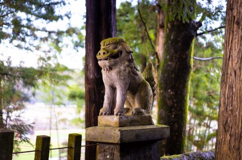 Ninomiya Hachiman Shrine in Bungoono, Oita, Kyushu, Japan.