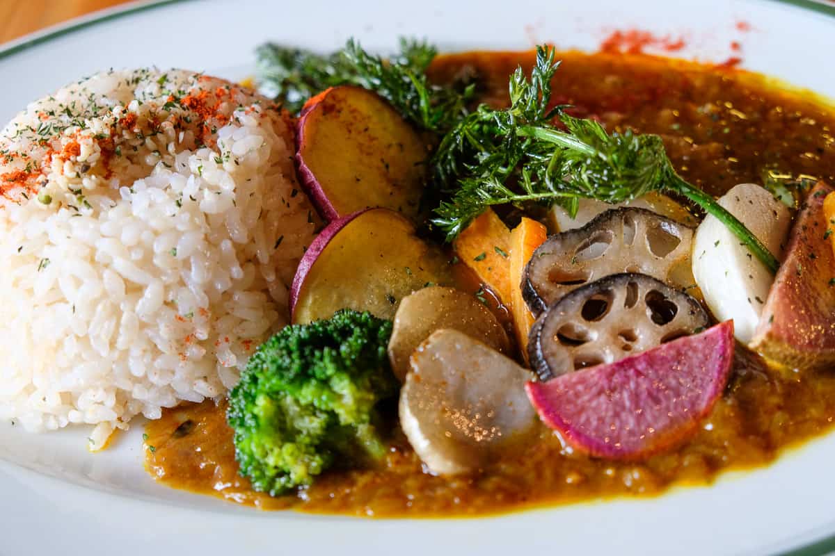 Rastafarian style curry at Satta Yard in Nakatsu, Oita.