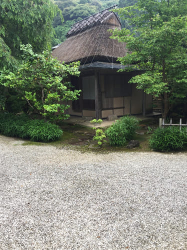 Old tea house in Kyushintei garden
