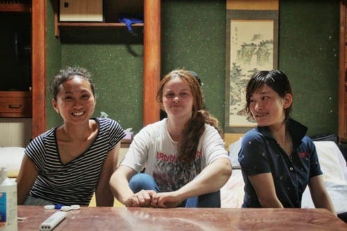 Volunteer workers at Shimayado Goen on Ojika Island