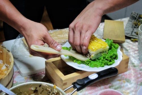 Cooking with a homestay family on Ojika Island