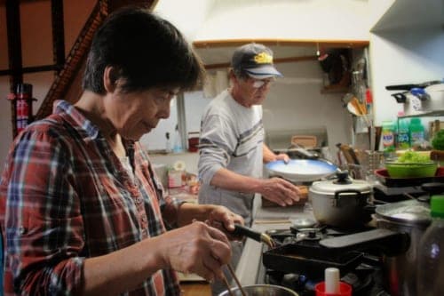 Cooking with a homestay family on Ojika Island