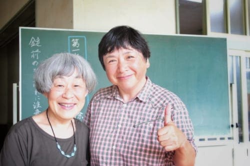 Master potters of Akatsuchi Pottery Experience on Ojika Island.