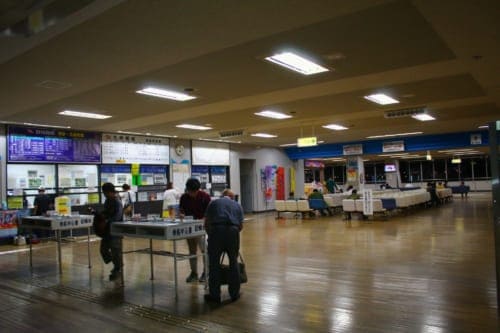 Ticket counter at Hakata Port.