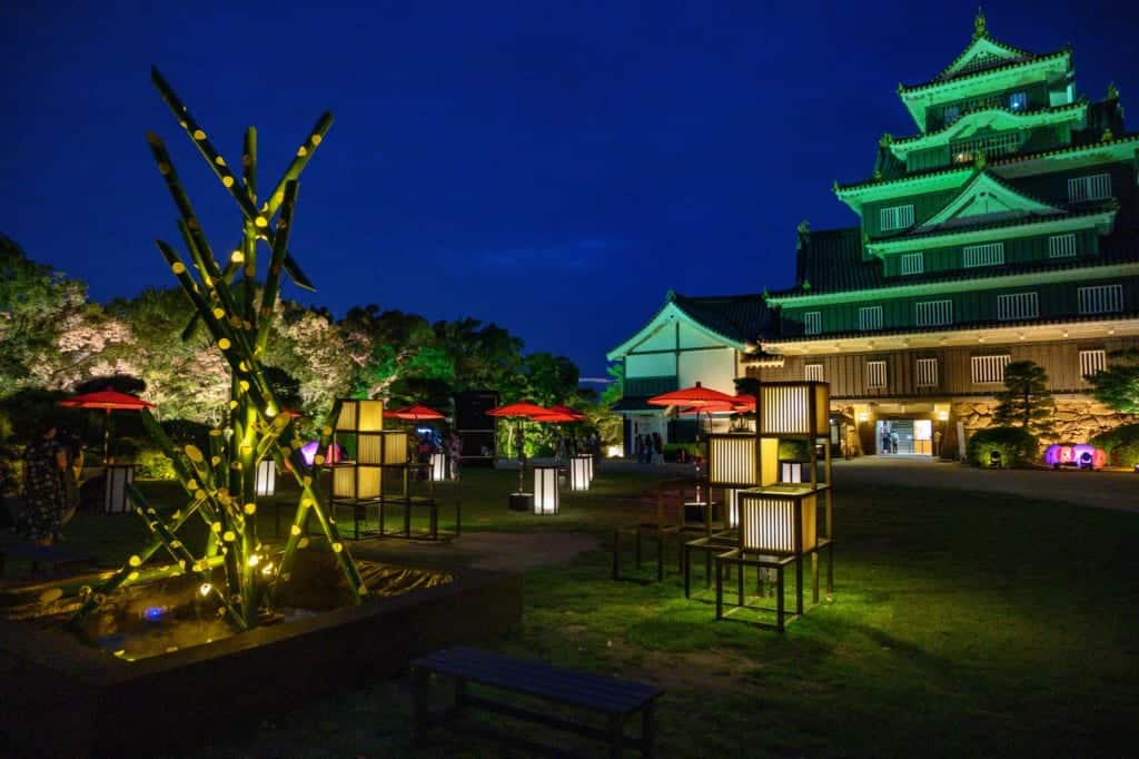 Okayama Castle Summer illumination