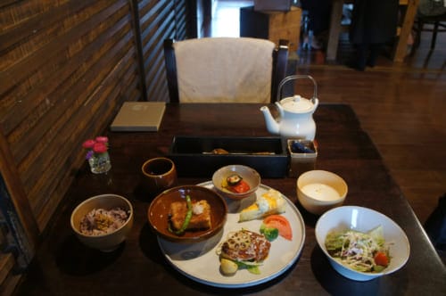 Café Kotodama's lunch menu: varied Japanese and Western dishes