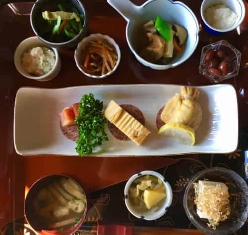 Breakfast at Konomama Ryokan in Kumamoto Prefecture