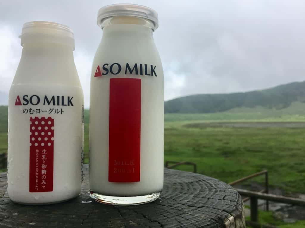 fresh milk from mt aso region of kumamoto